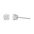 .925 Sterling Silver 4-Prong Round-cut "Salt and Pepper" Diamond Classic Stud Earrings (I-J Color, I3 Clarity) - Evallys.com # #