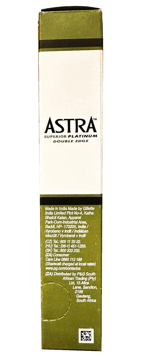 Astra Platinum Double Edge Safety Razor Blades,100 Blades (20 x 5) 100 Count (Pack of 1) - Evallys.com # #