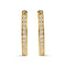 10K Yellow Gold 1/2 Cttw Round-Cut Diamond Hoop Earrings (I-J Color, I2-I3 Clarity) - Evallys.com # #