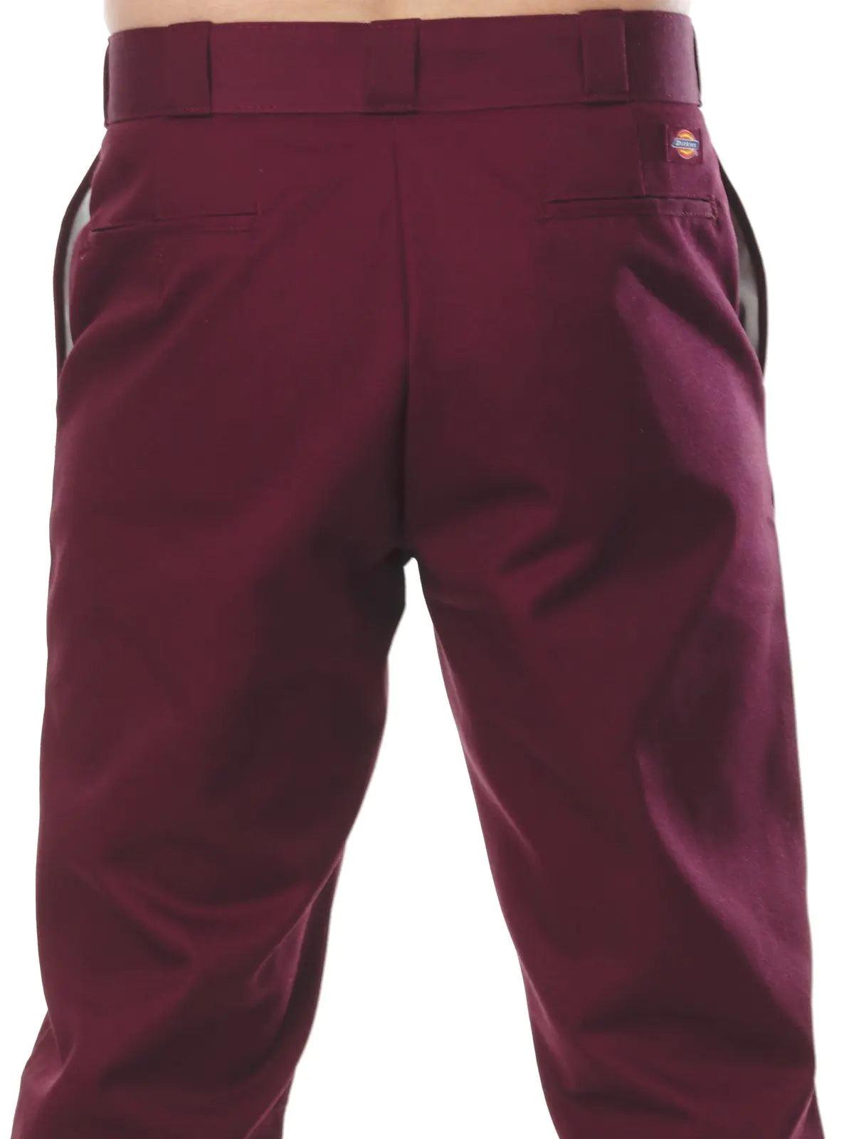 Dickies Men's Original 874 Work Pants 32W x 30L Maroon V1 - Evallys.com # #