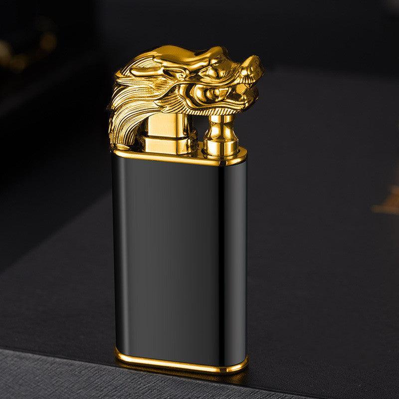 Creative Blue Tiger Double Fire Metal Winproof Lighter Inflatable Lighter - Evallys.com # #