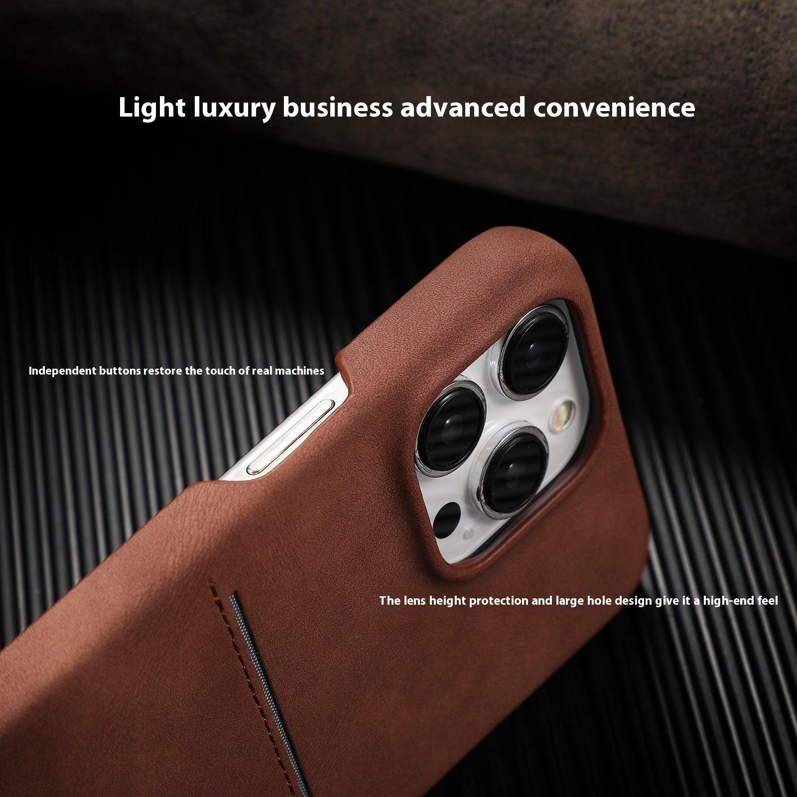 Suitable Phone Case Sheepskin Feeling Business Drop-resistant Protective Cover - Evallys.com # #