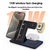 15W 3 In 1 LED Fast Wireless Charger Stand Foldable Charging Station For Smart Phone 15 14 13 12 11 IWatch 9 8 7 6 5 Airpods Pro - Evallys.com