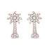 10K Rose Gold 1/4 Cttw Diamond Palm Tree Push Back Stud Earrings (H-I Color, I1-I2 Clarity) - Evallys.com # #