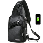 USB Portable Charging Chest Bag Messenger Bag - Evallys.com