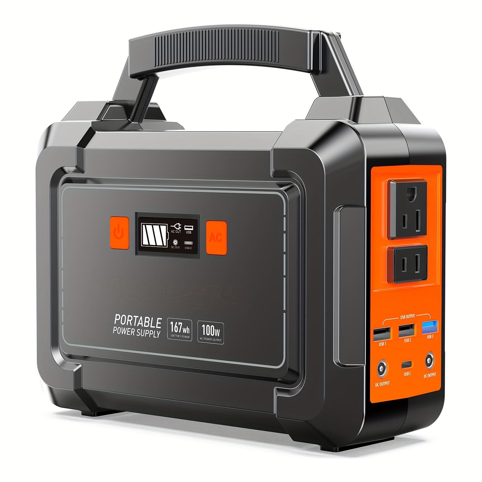 MARBERO 200W/300W Portable Power Station with Solar Panel & AC Outlet