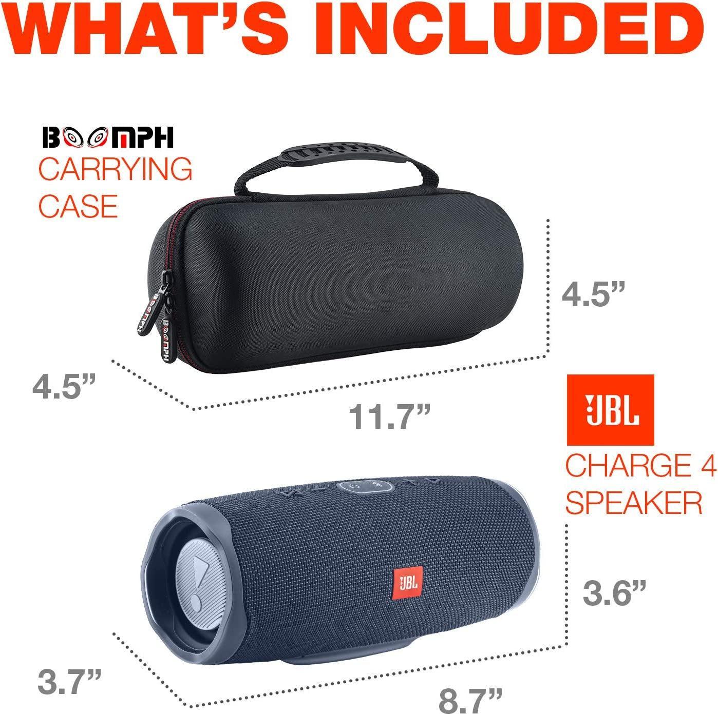 Boomph JBL Charge 4 Portable Waterproof Wireless Bluetooth Speaker Bundle Portable Hard Carrying Protective Case - Blue - Evallys.com # #