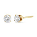 10K Yellow Gold 1/5 Cttw Round Brilliant-Cut Near Colorless Diamond Classic 4-Prong Stud Earrings (J-K Color, I1-I2 Clarity) - Evallys.com # #