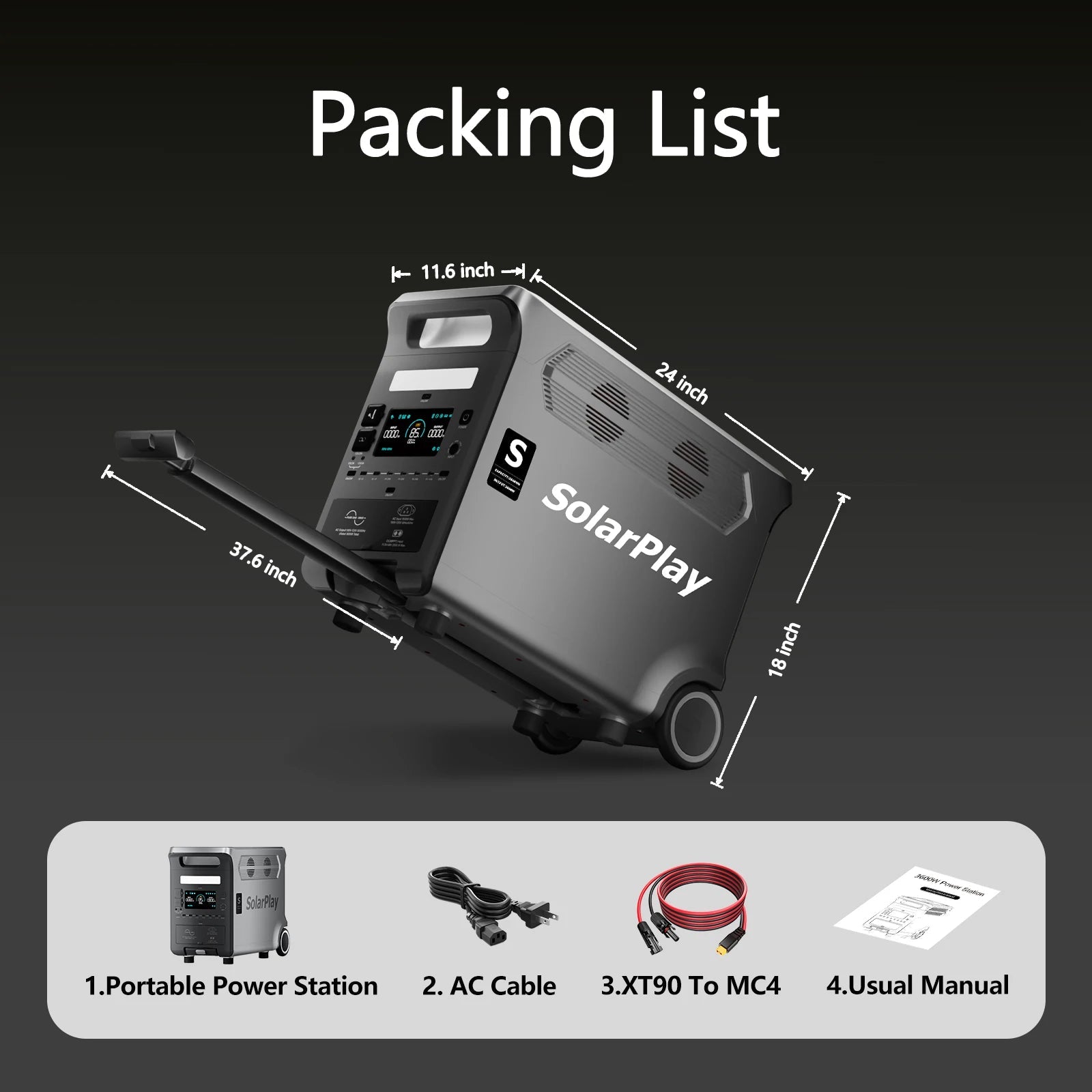3600W Portable Power Station – Solar Generator for Camping & Backup - Evallys.com