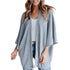 Bat Sleeve Waffle Gerson Women's Cardigan - Evallys.com # #