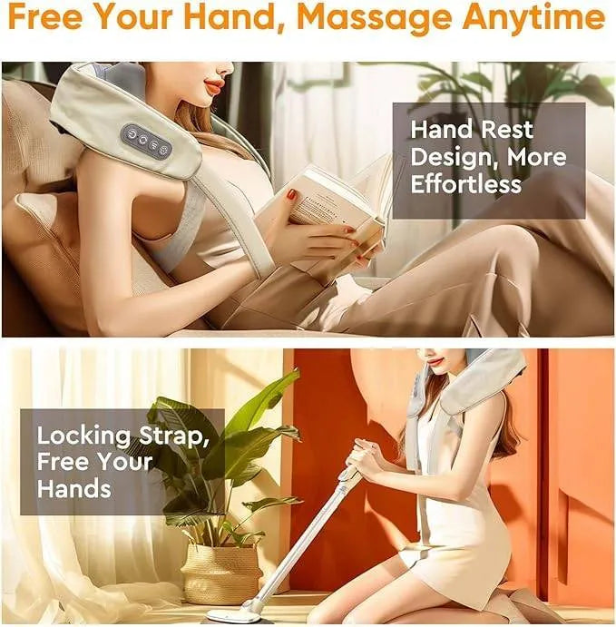 Electric Neck and Shoulder Massager with Heat – Pain Relief Deep Tissue - Evallys.com
