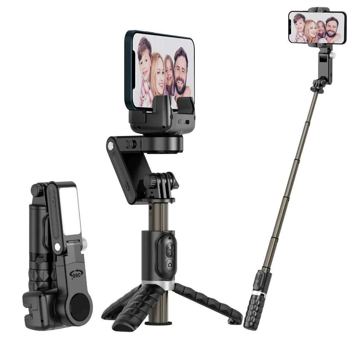 360 Rotation Selfie Stick Tripod for Iphone Smartphone, Phone Tripod Gimbal Stabilizer, Phone Accessories, Selfie Stick Tripod Gimbal for Live Photography, Phone Stabilizer Content Creator Equipment - Evallys.com # #