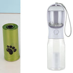 Portable Cat Dog Water Bottle Food Feeder Drinker Poop Dispenser 3 In 1 Leak-proof Multifunctional Dog Water Bottle Pet Products - Evallys.com
