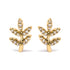 10K Yellow Gold 1/10 Cttw Diamond Accented Leaf and Branch Stud Earrings (H-I Color, I1-I2 Clarity) - Evallys.com # #