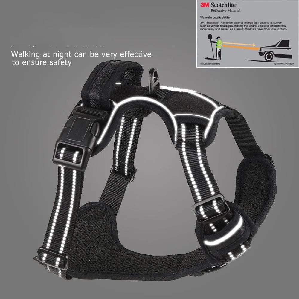 Dog Harness No Pull Breathable Reflective Pet Harness Vest - Evallys.com # #