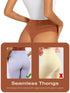 Seamless Thongs for Women No Show Thong V-waisted Stretch Breathable Sexy Panties Underwear 6 Pack X-Small E-6 Pack-black - Evallys.com # #