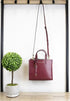 Marc Jacobs Mini Grind Pomegranate Pebbled Leather Crossbody Tote - Evallys.com # #