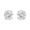 10K White Gold 3/8 Cttw Round Brilliant-Cut Near Colorless Near Colorless Diamond Classic 4-Prong Stud Earrings (I-J Color, I1-I2 Clarity) - Evallys.com # #