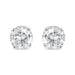 10K White Gold 3/8 Cttw Round Brilliant-Cut Near Colorless Near Colorless Diamond Classic 4-Prong Stud Earrings (I-J Color, I1-I2 Clarity) - Evallys.com # #