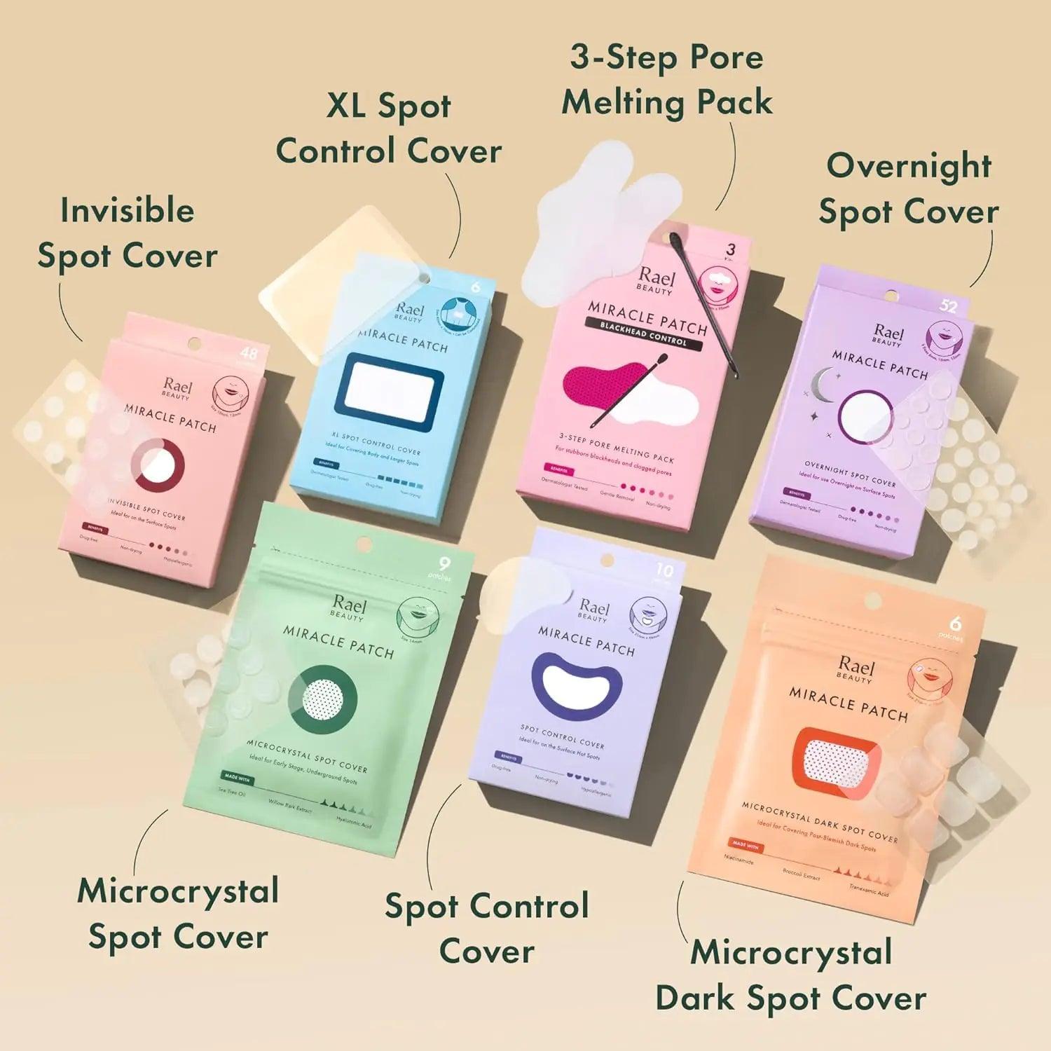 Rael Pimple Patches, Miracle Overnight Spot Cover - Hydrocolloid Acne Patch for Face, Zit & Blemish, Thicker & Extra Adhesion, All Skin Types, Vegan, Cruelty Free, 3 Sizes (104 Count) 104 Count (Pack of 1) - Evallys.com # #