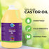 100% Pure Castor Oil - Cold-pressed, Unrefined, Hexane-free - Premium Quality - USP Grade (1 Gallon) - Evallys.com # #