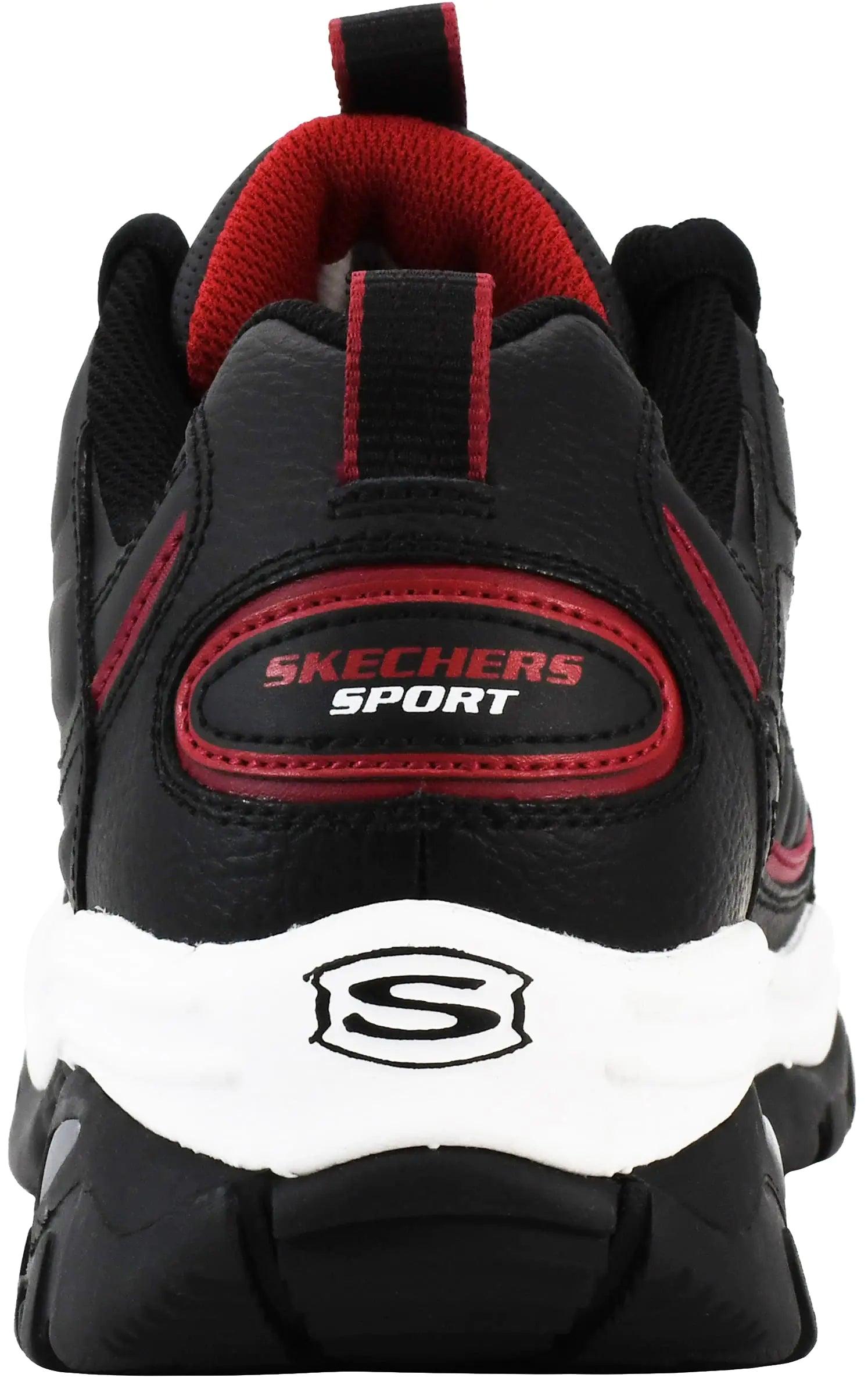 Skechers Men's Energy Afterburn 8 Wide Black/Silver/Red - Evallys.com # #