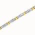 10K Yellow Gold Plated .925 Sterling Silver Two Tone 3/4 CttwDiamond X & O Link Tennis Bracelet (H-I Color, I1-I2 Clarity) - 7” - Evallys.com # #