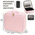 Travel Makeup Bag with USB Rechargeable Mirror & LED Light, 1 Set Summer Portable Cosmetic Bag with Adjustable Partition, Jewelry Organizer, Summer Essentials, Travel Essentials - Evallys.com # #