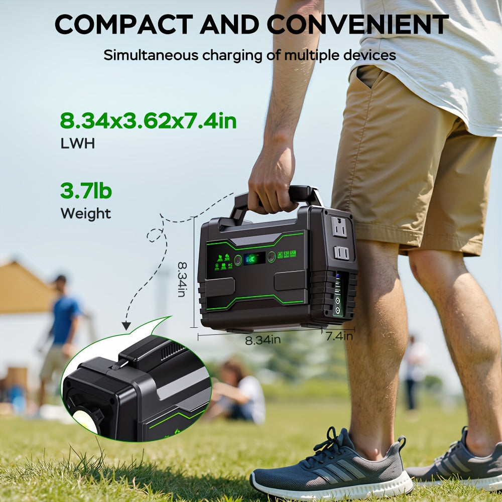 MARBERO 200W/300W Portable Power Station with Solar Panel & AC Outlet