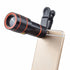 HD 8X Clip On Optical Zoom Telescope Camera Lens For Universal Mobile Cell Phone - Evallys.com
