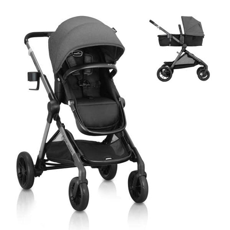 Evenflo Pivot Xpand Modular Stroller, Baby Stroller, Converts to Double Stroller, 4 Modes, Durable Construction, Extra-Large Storage Basket, Compact Folding Design, 55-Lb Capacity, Percheron Gray - Evallys.com # #