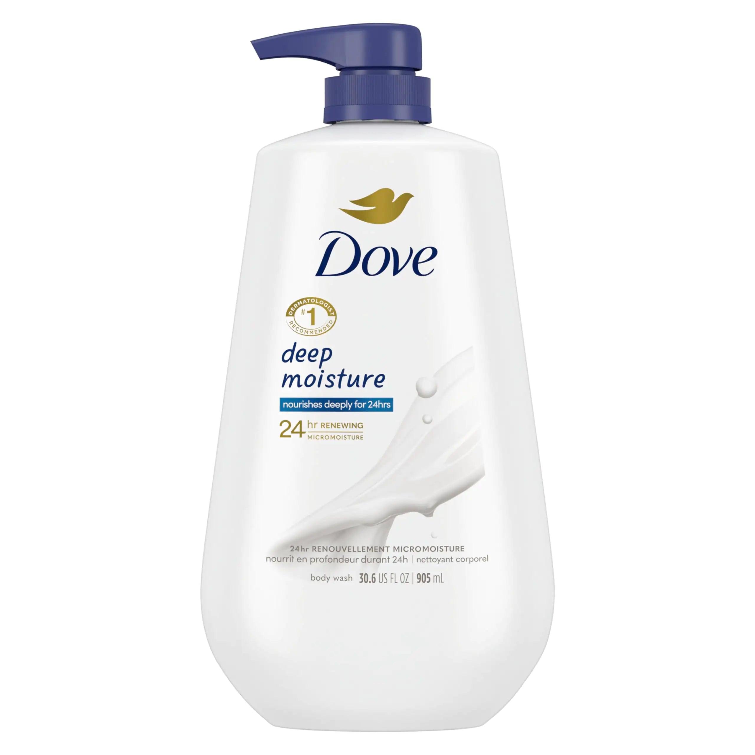 Dove 72h Full Body Deodorant Cream Coconut Vanilla 2.5 oz & Deep Moisture Body Wash Dry Skin Pump 30.6 oz Deodorant + Body Wash, Deep Moisture - Evallys.com # #