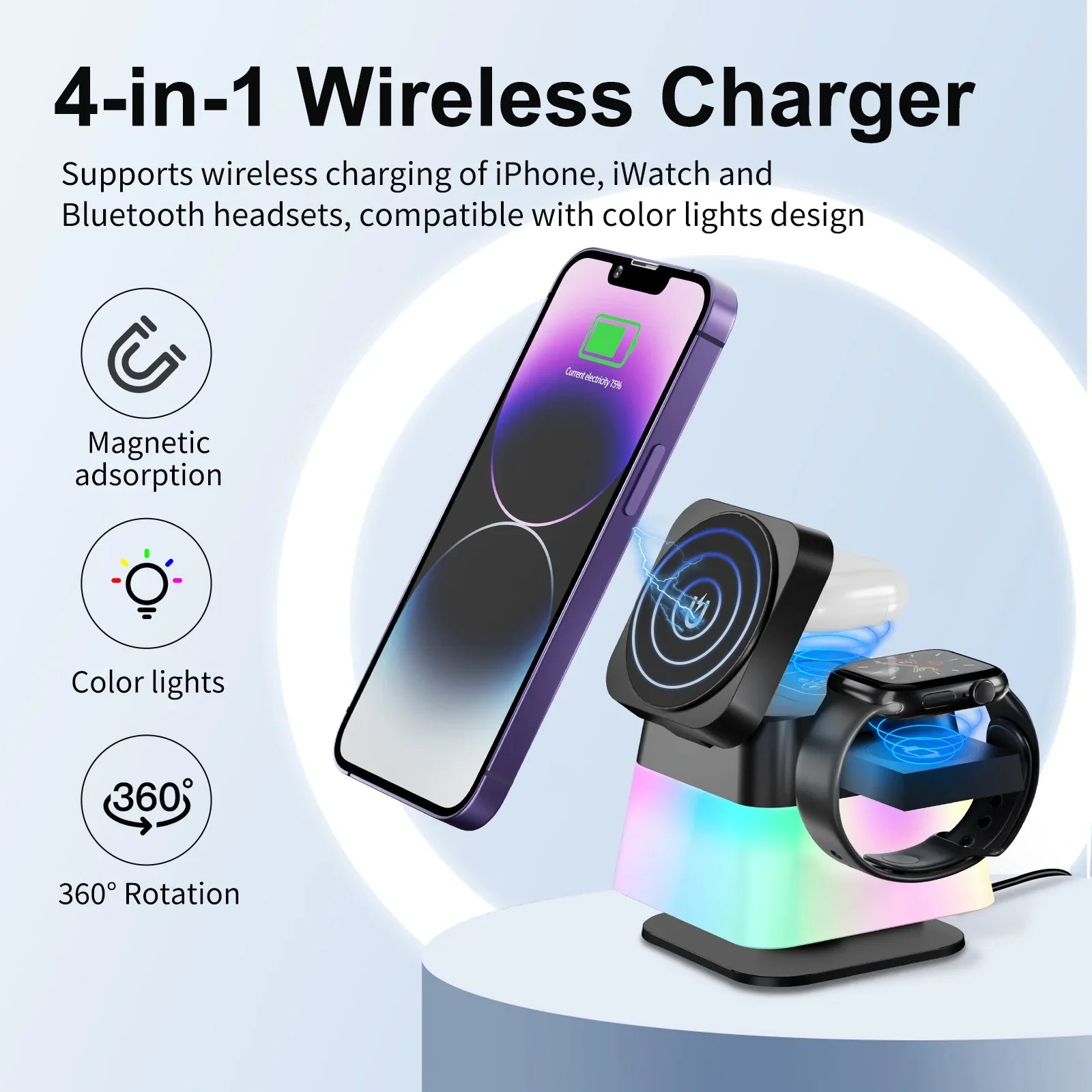 4-in-1 Magnetic Wireless Charger