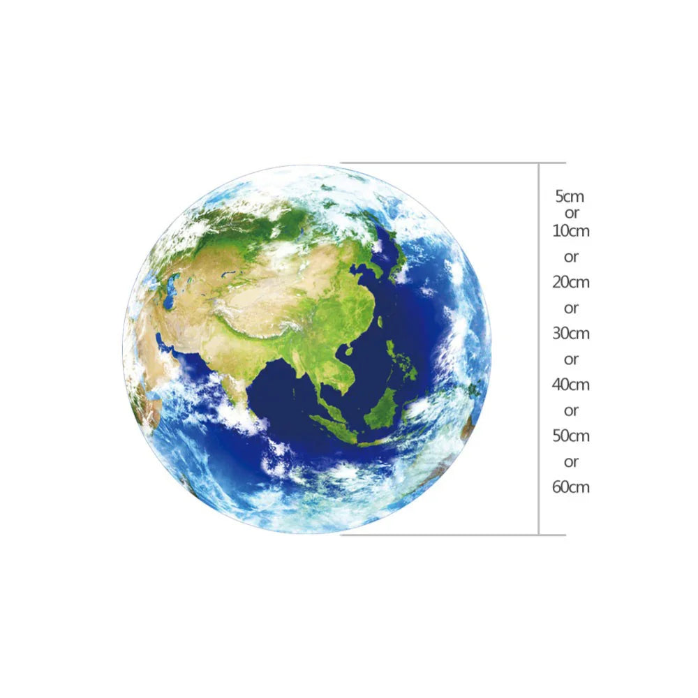 Moon Earth Luminous Wall Sticker 3D Stereo Carving - Evallys.com