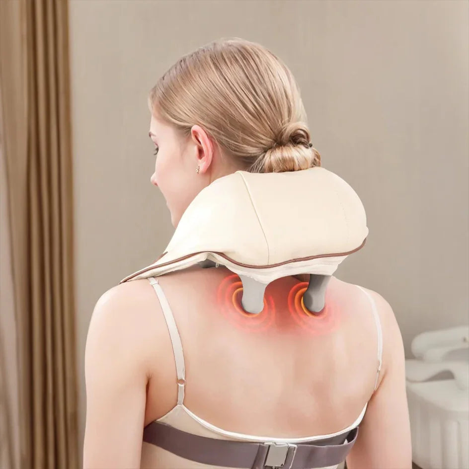 Electric Neck and Shoulder Massager with Heat – Pain Relief Deep Tissue - Evallys.com