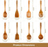 Wood Spoons for Cooking,Nonstick Kitchen Utensil Set,Wooden Spoons Cooking Utensil Set Non Scratch Natural Teak Wooden Utensils for Cooking(Teak 8 Pack) - Evallys.com # #