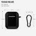 Coffea Protective Silicone Case with Keychain for Apple Airpods 2 (Black) - Evallys.com # #