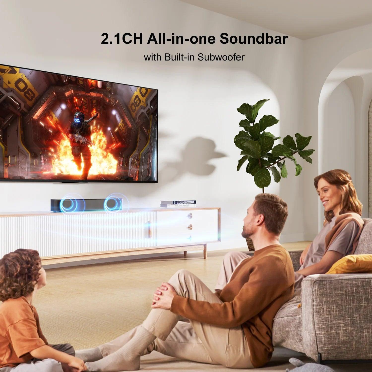 ULTIMEA 2.1Ch All-In-One Sound Bar for TV with Built-In Subwoofer, Smart APP Control Soundbars, Solo B30 - Evallys.com # #