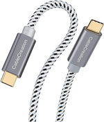 Cablecreation USB C to USB C Cable 10Ft 60W, Braided USB-C Cable 3A Fast Charging, Compatible with Macbook(Pro), Galaxy S20/S20+/S20 Ultra/S10/S9/S9+, Note 10, Pixel 3XL, Etc. Space Gray - Evallys.com # #