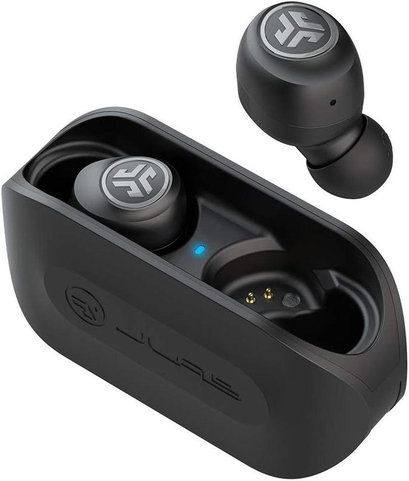 Jlab Go Air True Wireless Bluetooth Earbuds + Charging Case, Black, Dual Connect, IP44 Sweat Resistance, Bluetooth 5.0 Connection, 3 EQ Sound Settings Signature, Balanced, Bass Boost - Evallys.com # #