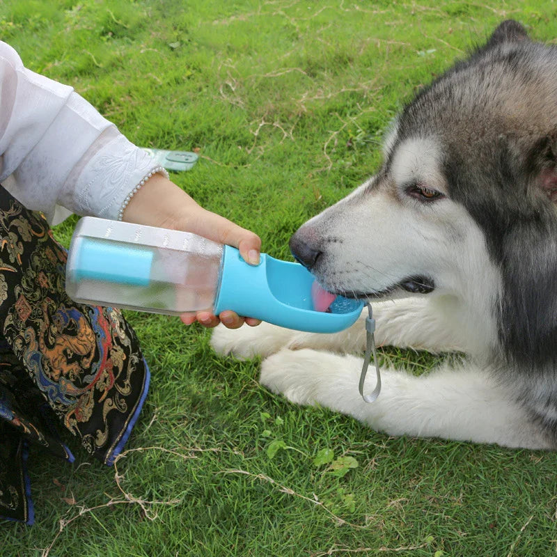 Portable Cat Dog Water Bottle Food Feeder Drinker Poop Dispenser 3 In 1 Leak-proof Multifunctional Dog Water Bottle Pet Products - Evallys.com