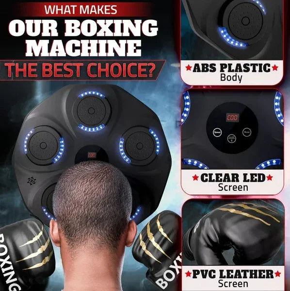 Music Boxing Machine – Wall Mounted Bluetooth Punching Pad for Adults - Evallys.com
