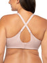 Vanity Fair Women's Medium Impact Sports Bras for Women, Breathable, Moisture Wicking, Padded Cups up to DDD Wireless 44DD Wireless - Quartz - Evallys.com