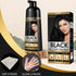 Black Dye Shampoo for Permanent Hair Color - Men&Women, Gray Coverage, Beard & Treated Hair, 3-In-1, 30 Days/500ml/Ammonia-Free/Natural Herbal black - Evallys.com # #