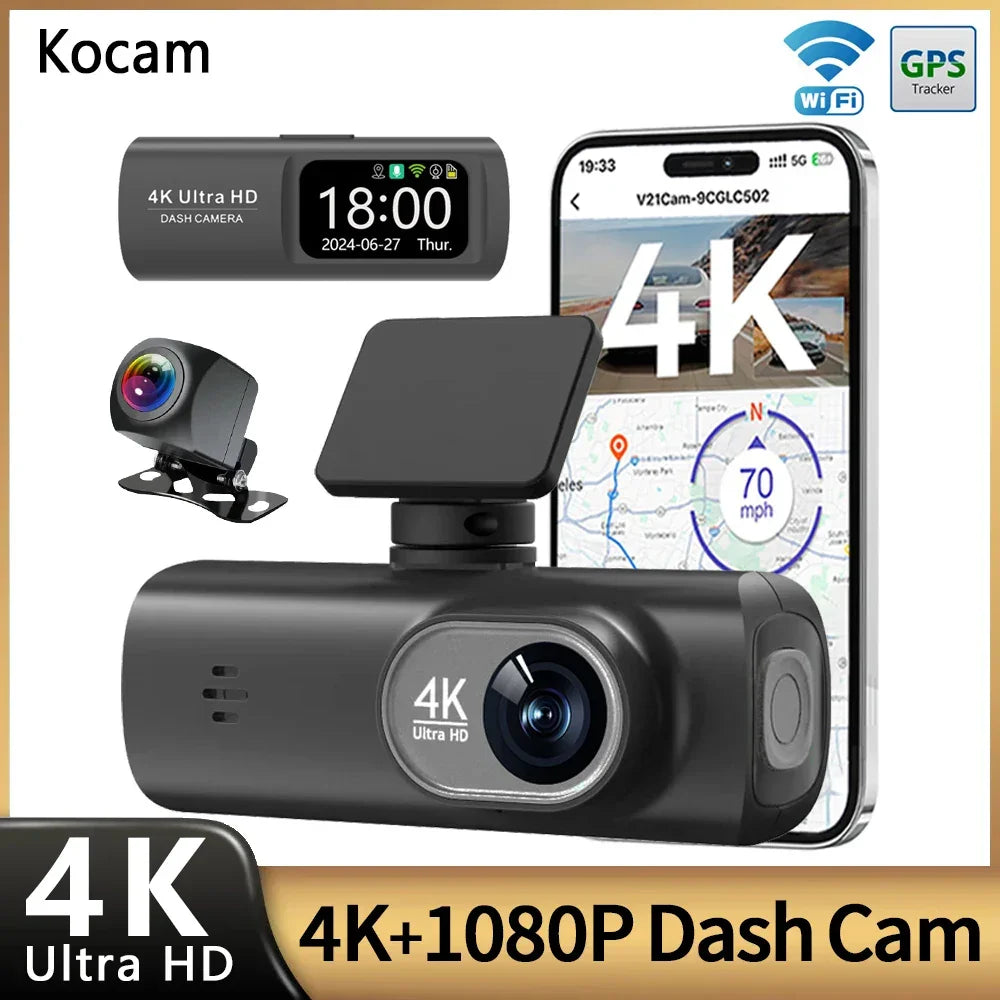 4K Dash Cam Dual Lens