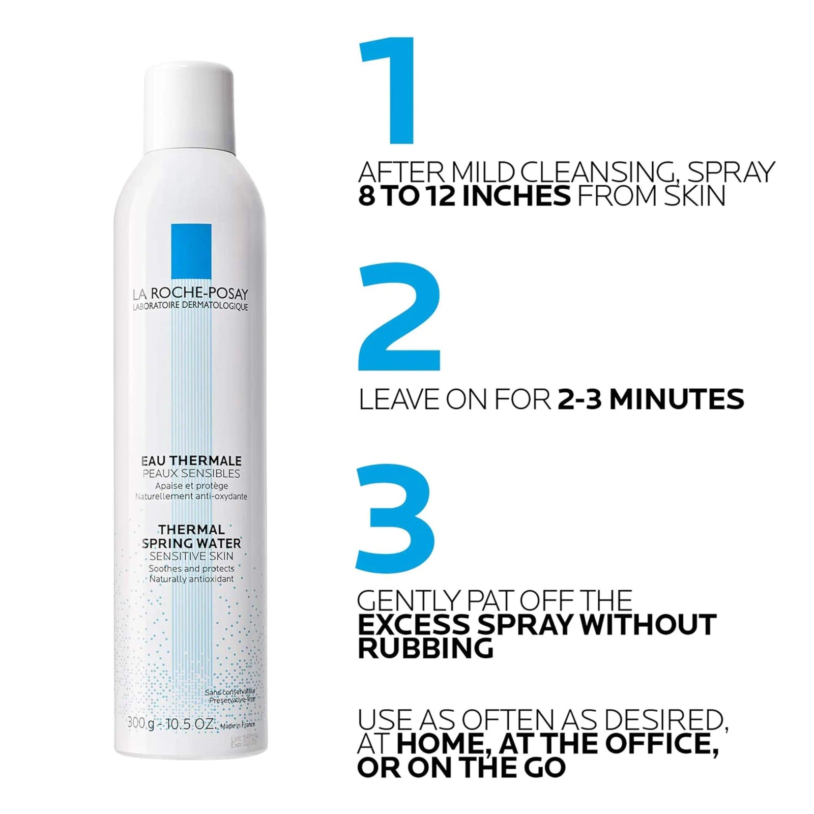 La Roche Posay Thermal Spring Water, Face Mist Hydrating Spray with Antioxidants to Hydrate and Soothe Skin, Facial Spray 10.5 Fl Oz (Pack of 1) - Evallys.com # #