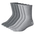 Hanes Men's Max Cushioned Crew Socks, Moisture-Wicking with Odor Control, Multi-Pack 12-14 Gray/Charcoal - 6 Pack - Evallys.com # #