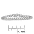 .925 Sterling Silver 2.0 Cttw Diamond Fan Link Tennis Bracelet (I-J Color, I3 Clarity) - 7” - Evallys.com # #