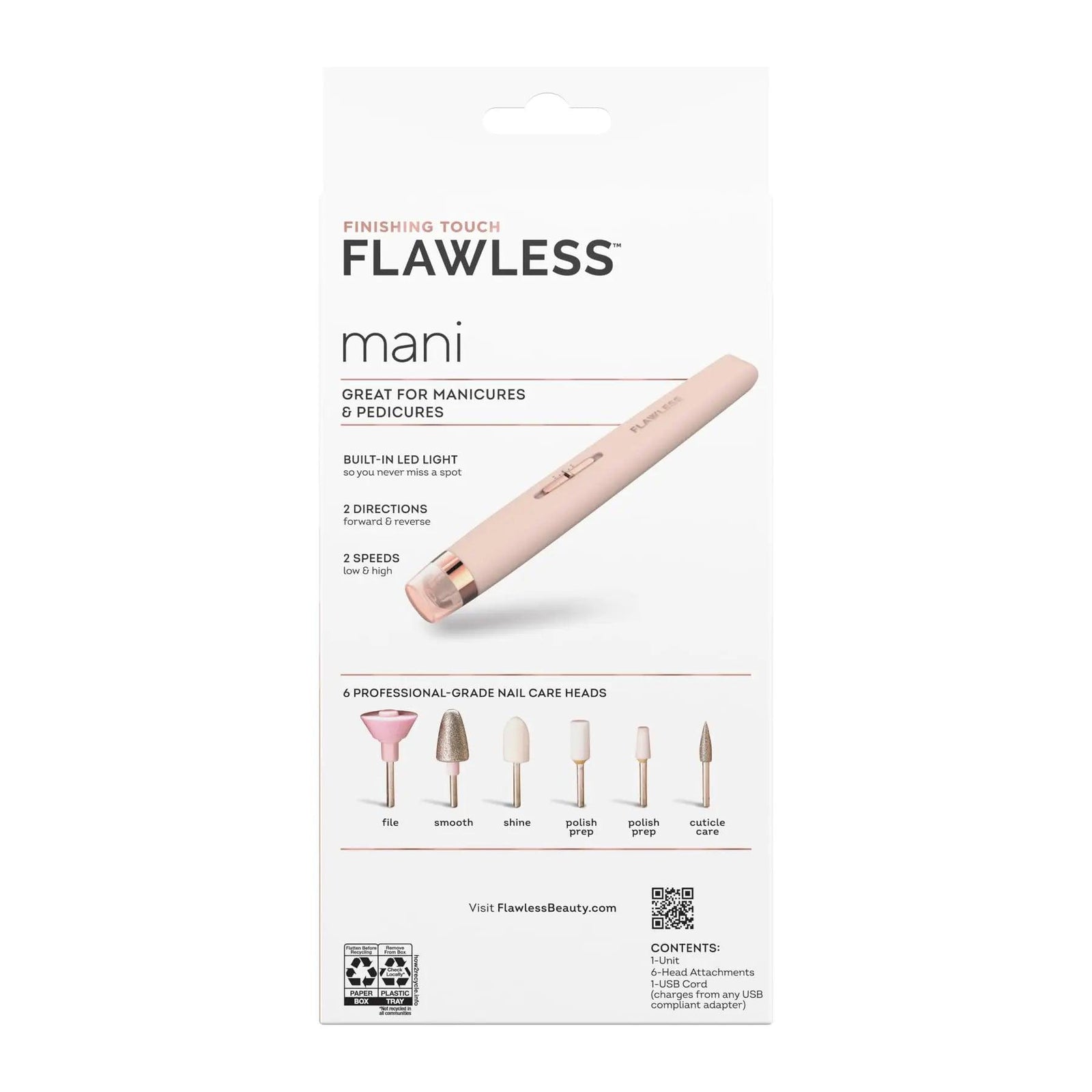 Finishing Touch Flawless Salon Nails Kit, Electronic Nail File and Full Manicure and Pedicure Tool - Evallys.com # #