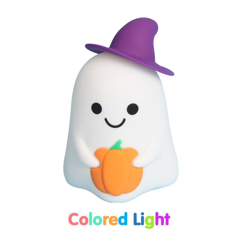 Silicone Night Lamp Magic Little Ghost Warm Light Colorful - Evallys.com # #